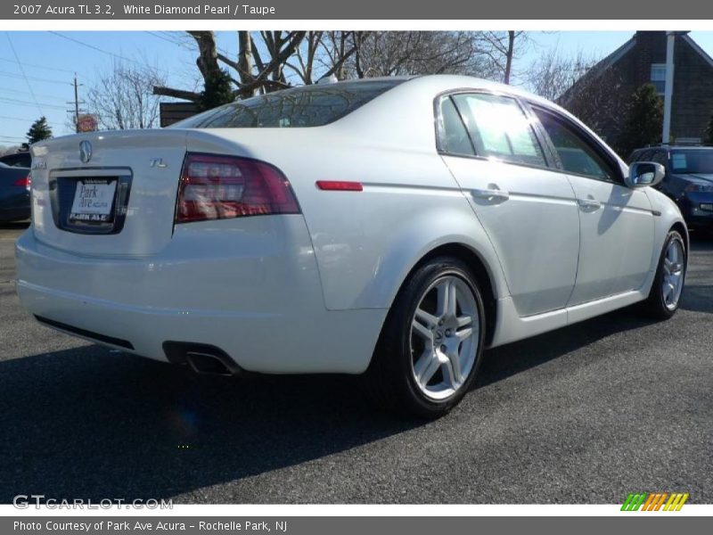 White Diamond Pearl / Taupe 2007 Acura TL 3.2