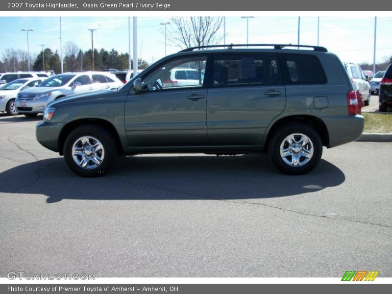 Oasis Green Pearl / Ivory Beige 2007 Toyota Highlander
