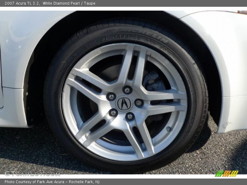 White Diamond Pearl / Taupe 2007 Acura TL 3.2