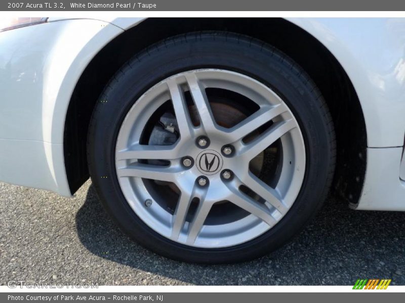 White Diamond Pearl / Taupe 2007 Acura TL 3.2