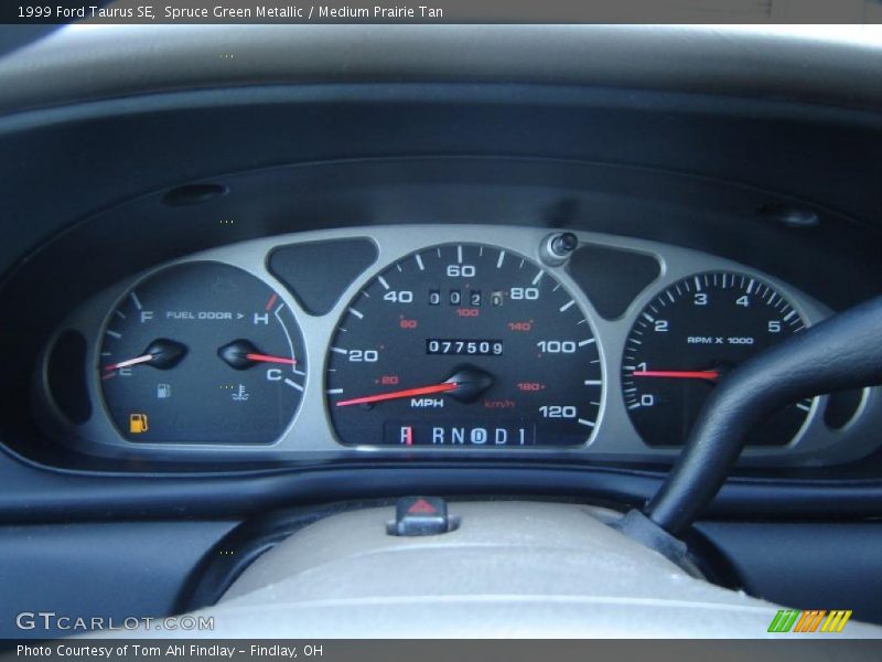 Spruce Green Metallic / Medium Prairie Tan 1999 Ford Taurus SE