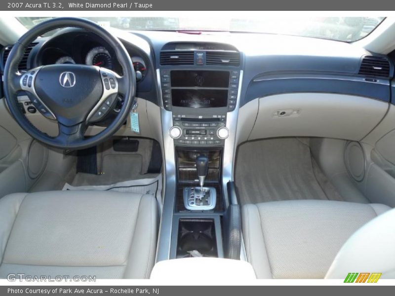 White Diamond Pearl / Taupe 2007 Acura TL 3.2