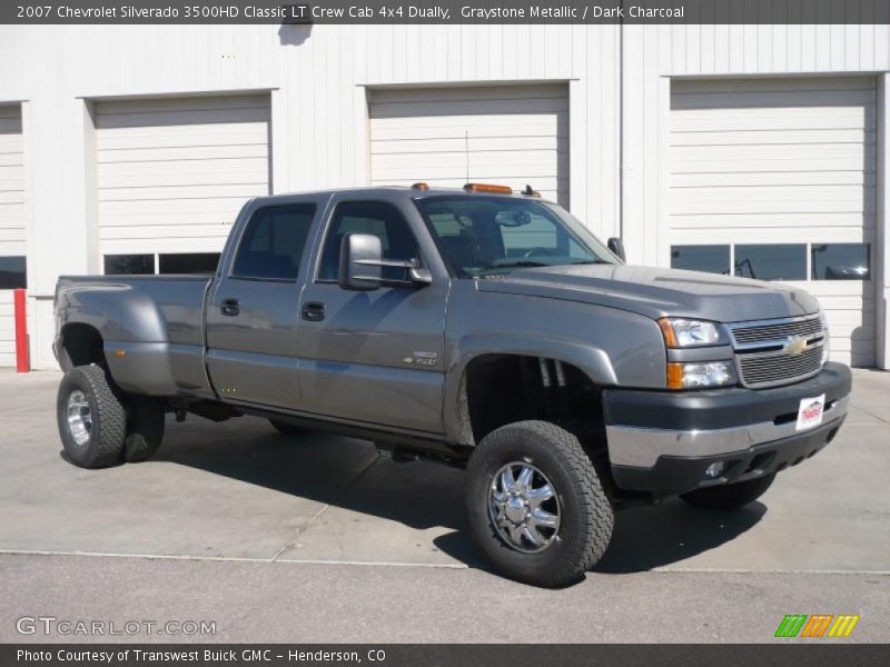 Graystone Metallic / Dark Charcoal 2007 Chevrolet Silverado 3500HD Classic LT Crew Cab 4x4 Dually