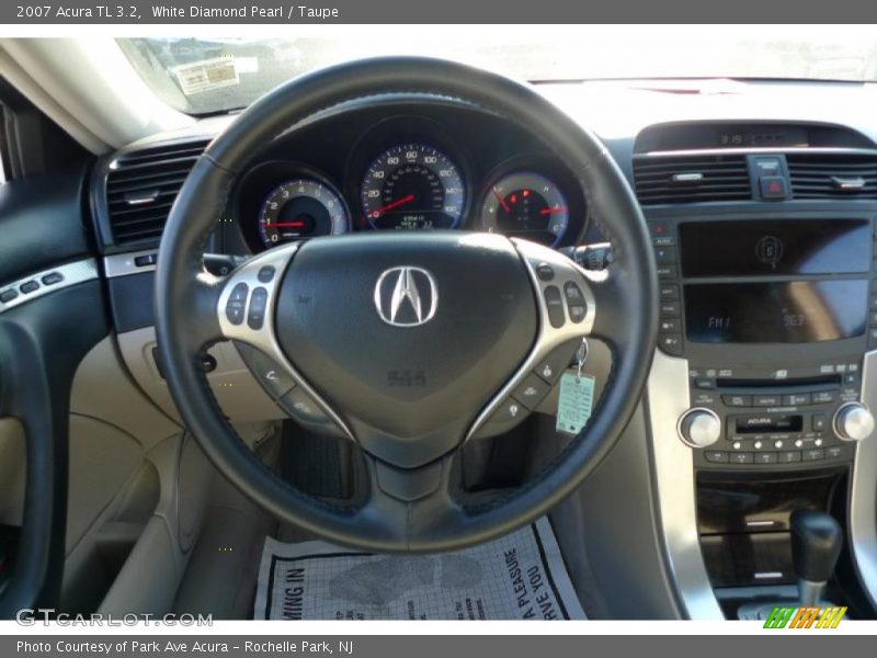 White Diamond Pearl / Taupe 2007 Acura TL 3.2