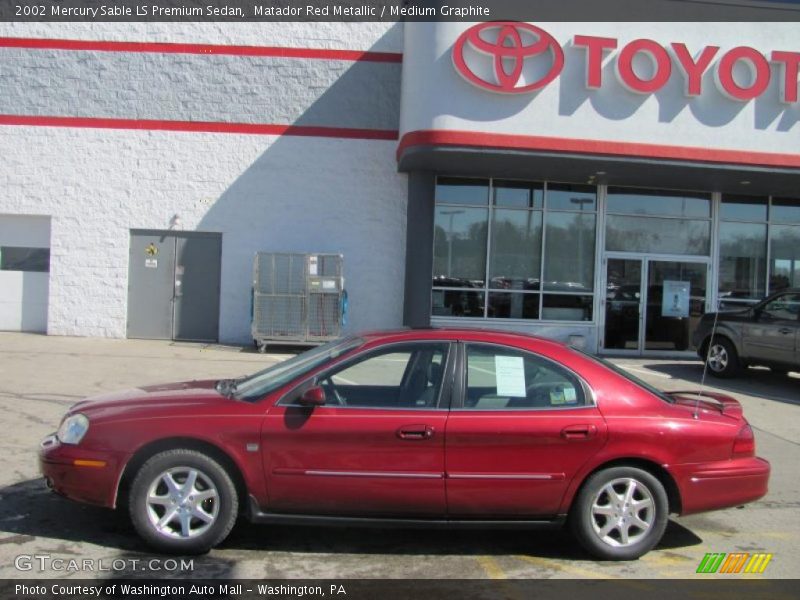 Matador Red Metallic / Medium Graphite 2002 Mercury Sable LS Premium Sedan