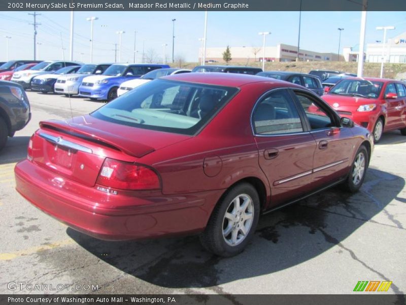 Matador Red Metallic / Medium Graphite 2002 Mercury Sable LS Premium Sedan