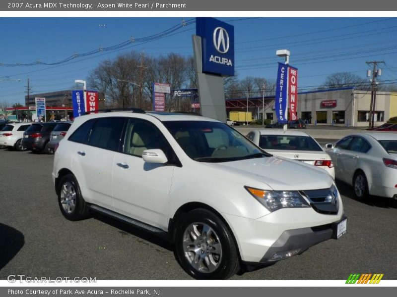 Aspen White Pearl / Parchment 2007 Acura MDX Technology