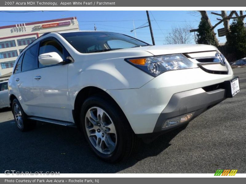 Aspen White Pearl / Parchment 2007 Acura MDX Technology