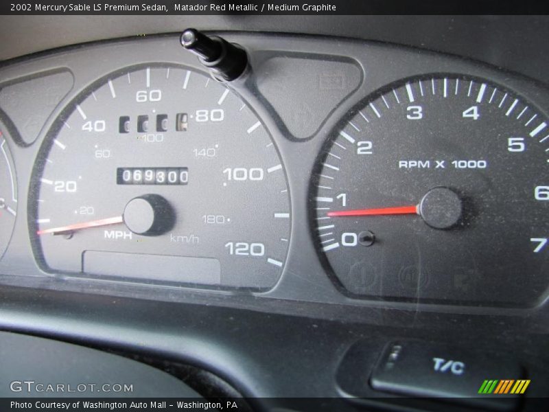 Matador Red Metallic / Medium Graphite 2002 Mercury Sable LS Premium Sedan