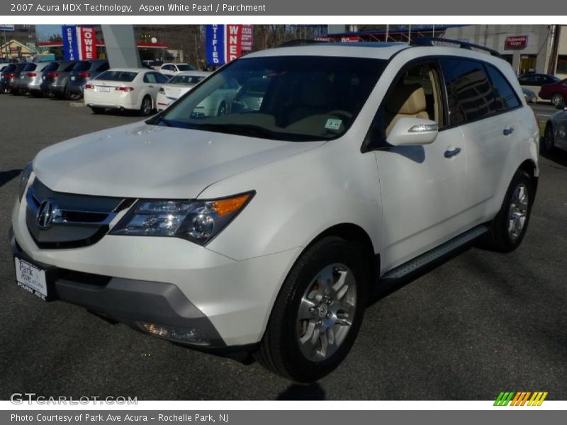 Aspen White Pearl / Parchment 2007 Acura MDX Technology