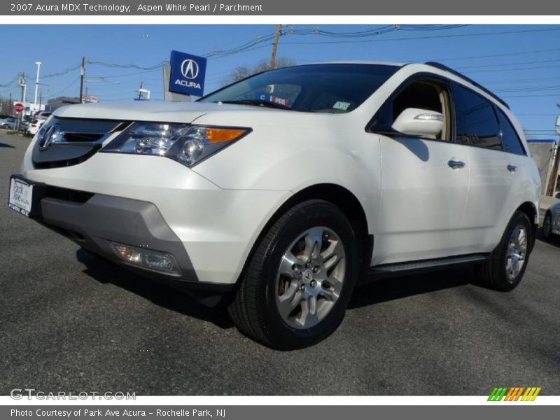 Aspen White Pearl / Parchment 2007 Acura MDX Technology
