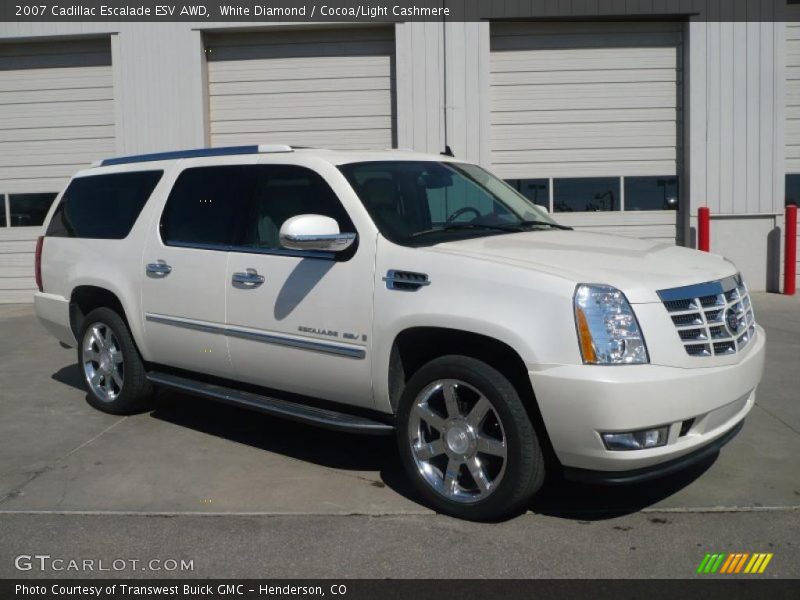 White Diamond / Cocoa/Light Cashmere 2007 Cadillac Escalade ESV AWD