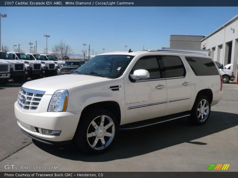 White Diamond / Cocoa/Light Cashmere 2007 Cadillac Escalade ESV AWD