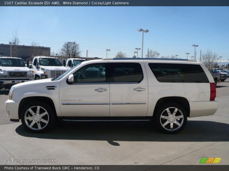 White Diamond / Cocoa/Light Cashmere 2007 Cadillac Escalade ESV AWD