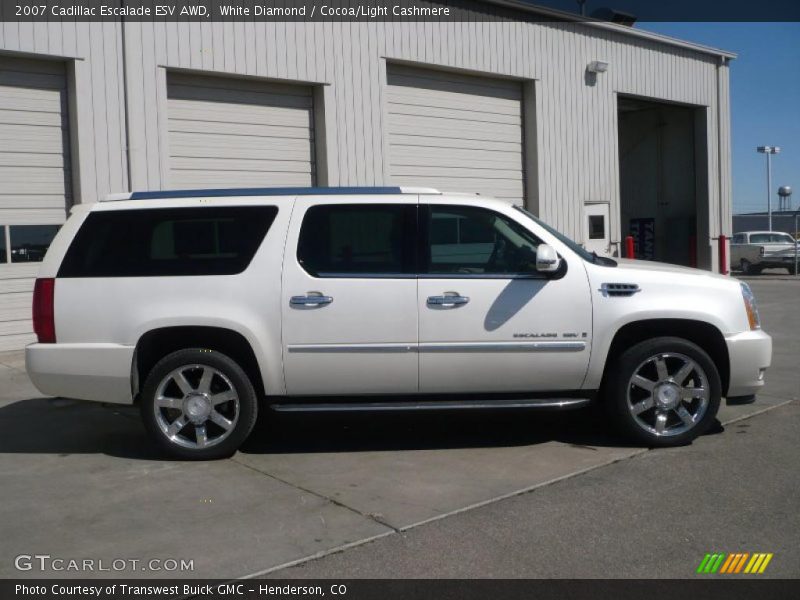 White Diamond / Cocoa/Light Cashmere 2007 Cadillac Escalade ESV AWD