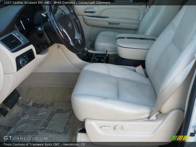 White Diamond / Cocoa/Light Cashmere 2007 Cadillac Escalade ESV AWD