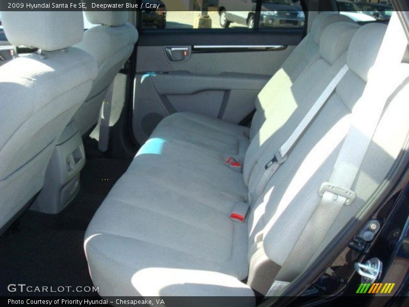 Deepwater Blue / Gray 2009 Hyundai Santa Fe SE