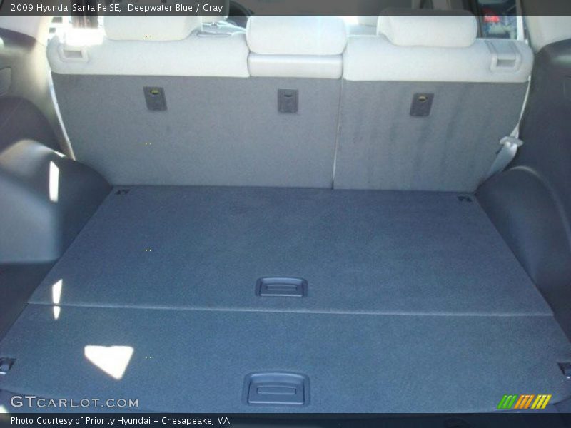 Deepwater Blue / Gray 2009 Hyundai Santa Fe SE