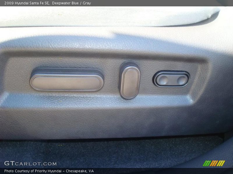 Deepwater Blue / Gray 2009 Hyundai Santa Fe SE