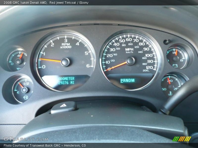Red Jewel Tintcoat / Ebony 2008 GMC Yukon Denali AWD