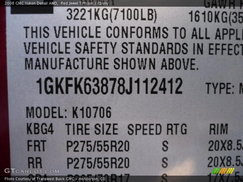 Red Jewel Tintcoat / Ebony 2008 GMC Yukon Denali AWD
