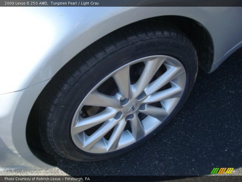 Tungsten Pearl / Light Gray 2009 Lexus IS 250 AWD