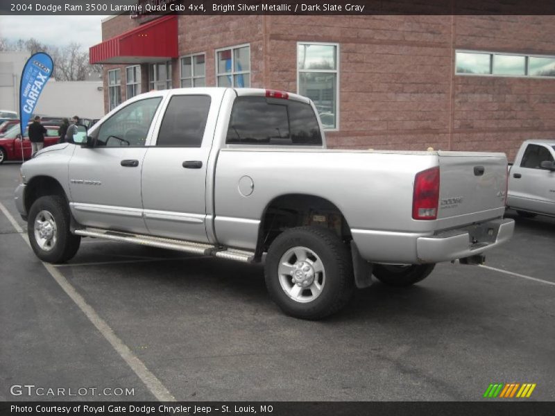 Bright Silver Metallic / Dark Slate Gray 2004 Dodge Ram 3500 Laramie Quad Cab 4x4