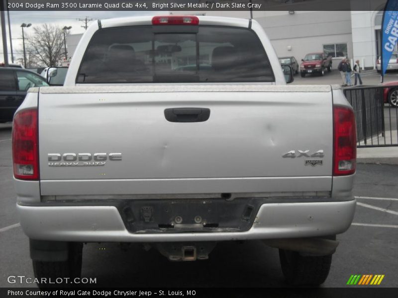 Bright Silver Metallic / Dark Slate Gray 2004 Dodge Ram 3500 Laramie Quad Cab 4x4