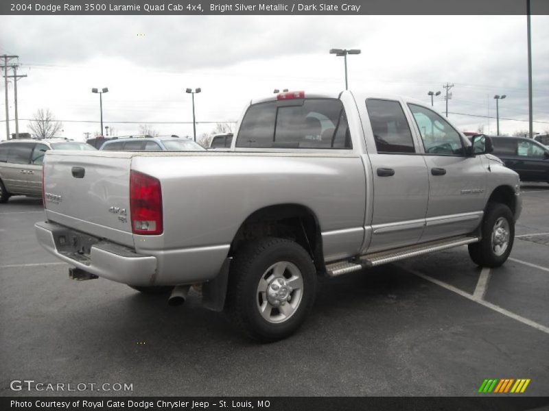 Bright Silver Metallic / Dark Slate Gray 2004 Dodge Ram 3500 Laramie Quad Cab 4x4