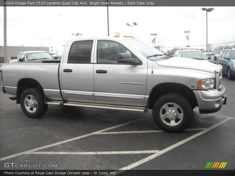 Bright Silver Metallic / Dark Slate Gray 2004 Dodge Ram 3500 Laramie Quad Cab 4x4