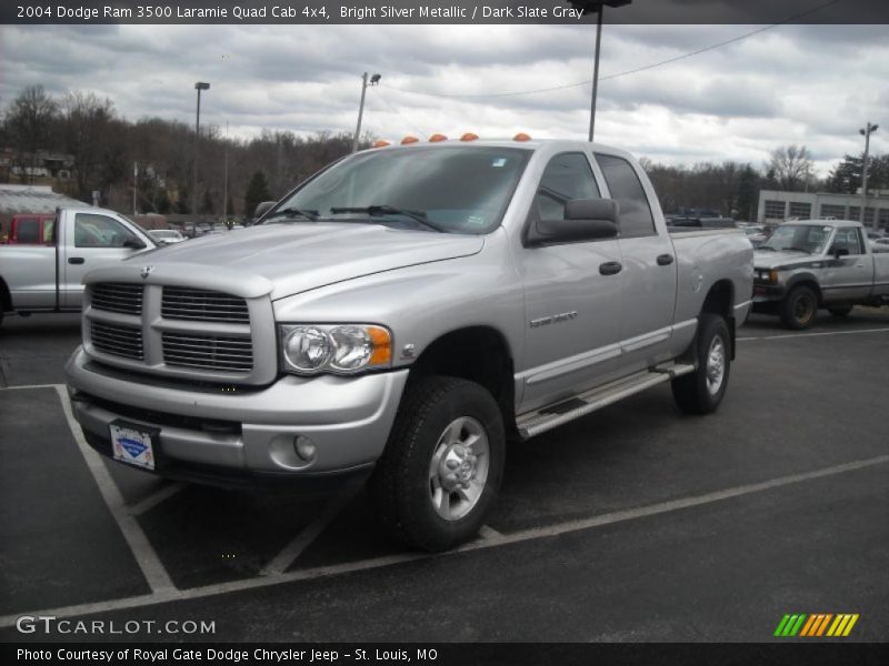 Bright Silver Metallic / Dark Slate Gray 2004 Dodge Ram 3500 Laramie Quad Cab 4x4