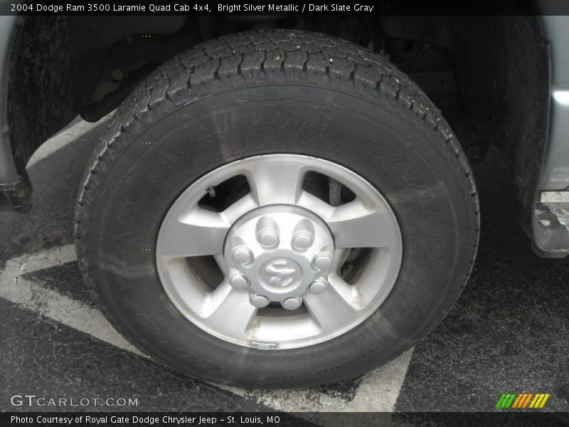 Bright Silver Metallic / Dark Slate Gray 2004 Dodge Ram 3500 Laramie Quad Cab 4x4