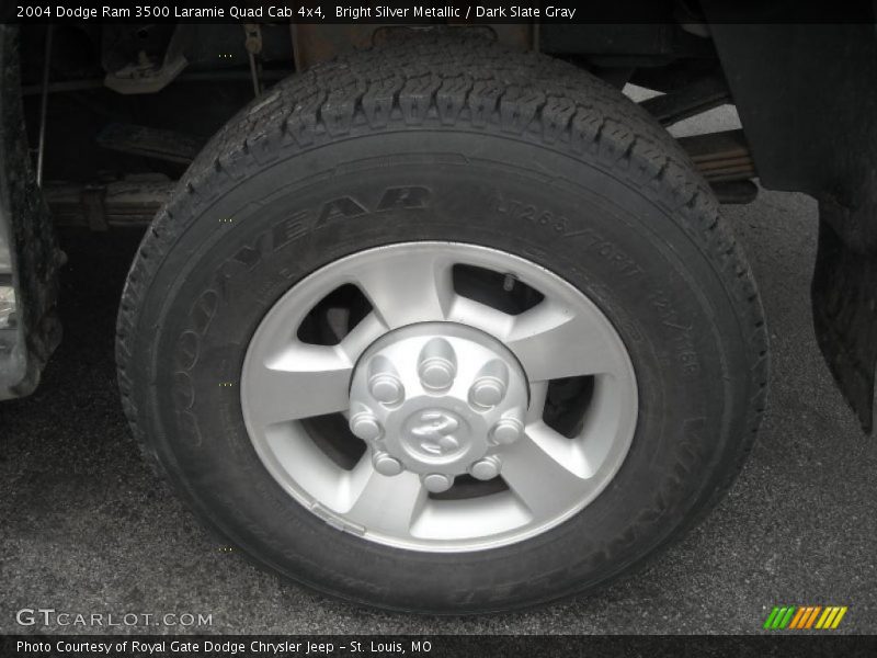 Bright Silver Metallic / Dark Slate Gray 2004 Dodge Ram 3500 Laramie Quad Cab 4x4