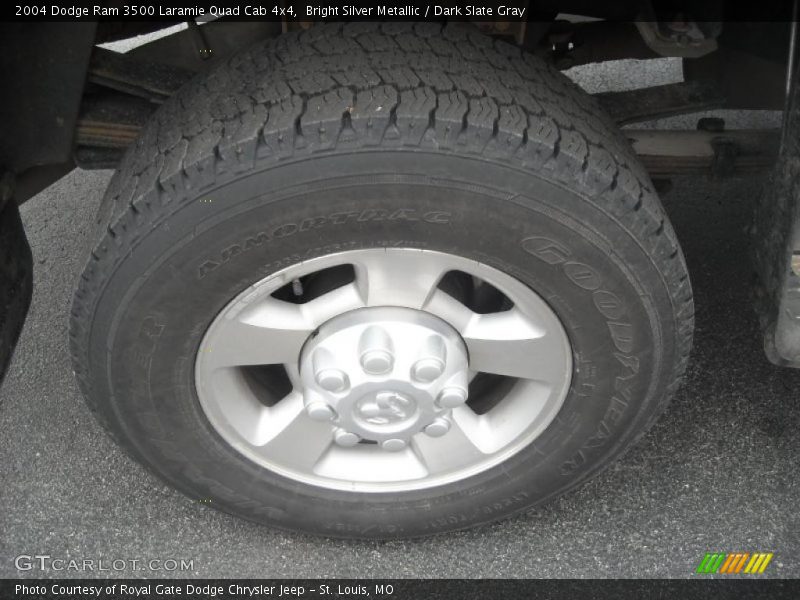 Bright Silver Metallic / Dark Slate Gray 2004 Dodge Ram 3500 Laramie Quad Cab 4x4