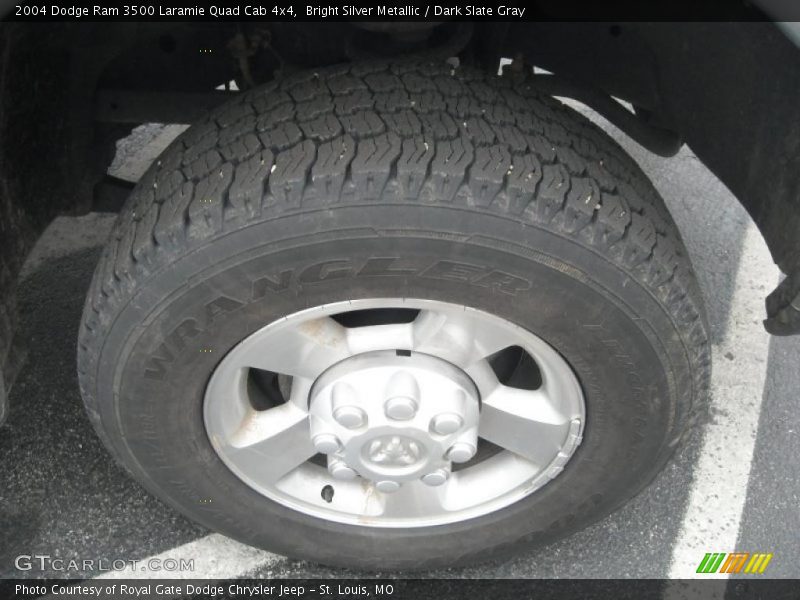 Bright Silver Metallic / Dark Slate Gray 2004 Dodge Ram 3500 Laramie Quad Cab 4x4