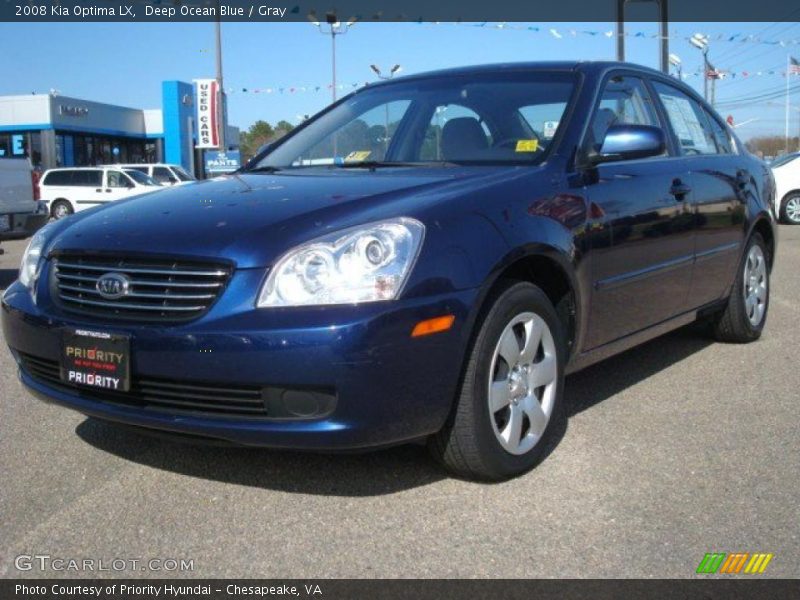 Deep Ocean Blue / Gray 2008 Kia Optima LX