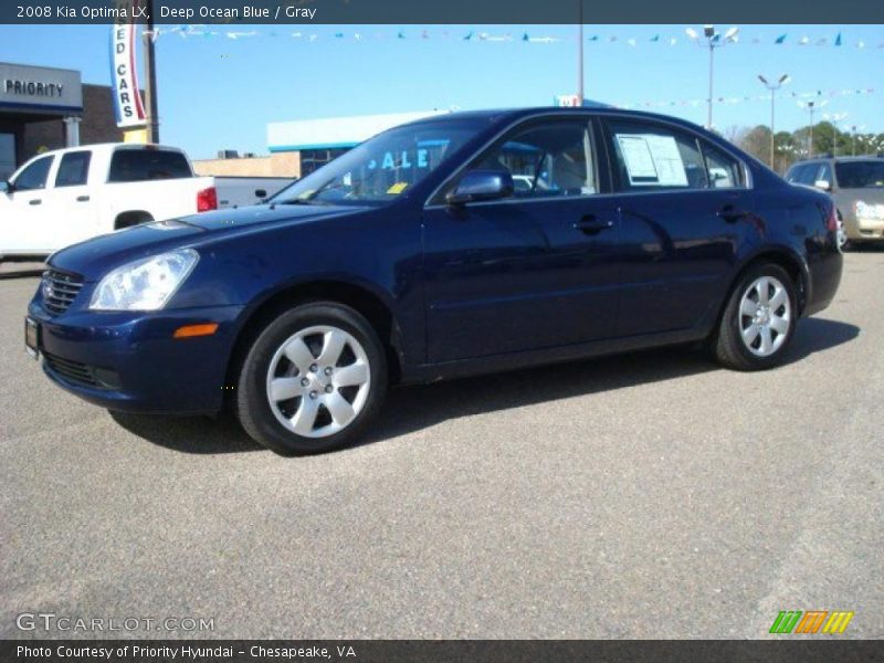 Deep Ocean Blue / Gray 2008 Kia Optima LX