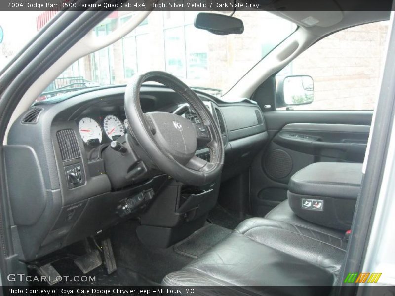 Bright Silver Metallic / Dark Slate Gray 2004 Dodge Ram 3500 Laramie Quad Cab 4x4