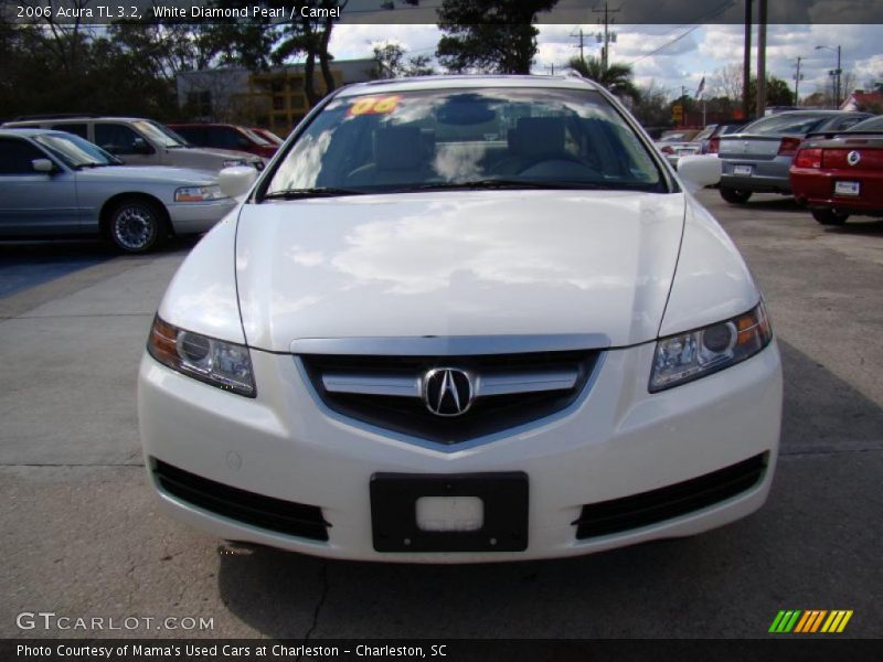 White Diamond Pearl / Camel 2006 Acura TL 3.2
