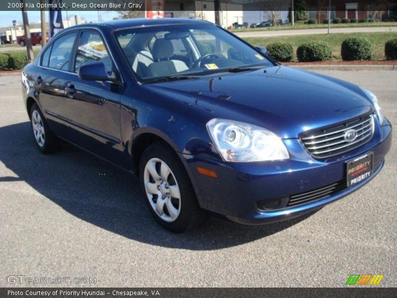 Deep Ocean Blue / Gray 2008 Kia Optima LX