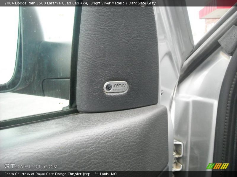 Bright Silver Metallic / Dark Slate Gray 2004 Dodge Ram 3500 Laramie Quad Cab 4x4