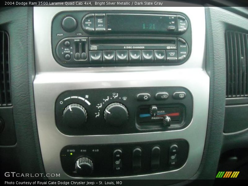 Bright Silver Metallic / Dark Slate Gray 2004 Dodge Ram 3500 Laramie Quad Cab 4x4