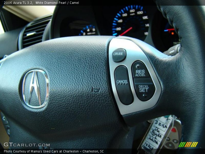 White Diamond Pearl / Camel 2006 Acura TL 3.2