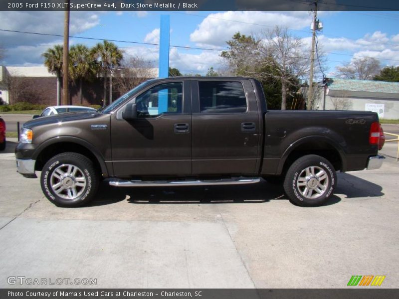 Dark Stone Metallic / Black 2005 Ford F150 XLT SuperCrew 4x4