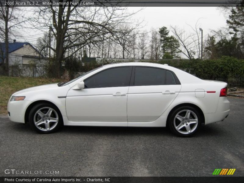 White Diamond Pearl / Camel 2006 Acura TL 3.2