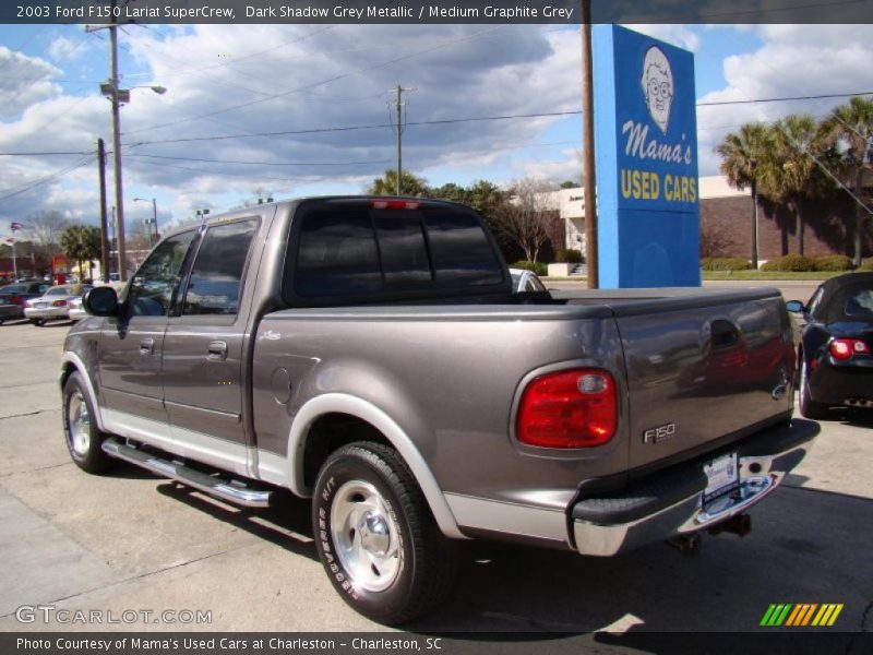 Dark Shadow Grey Metallic / Medium Graphite Grey 2003 Ford F150 Lariat SuperCrew