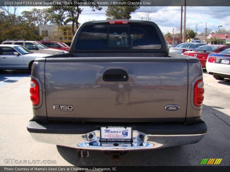 Dark Shadow Grey Metallic / Medium Graphite Grey 2003 Ford F150 Lariat SuperCrew