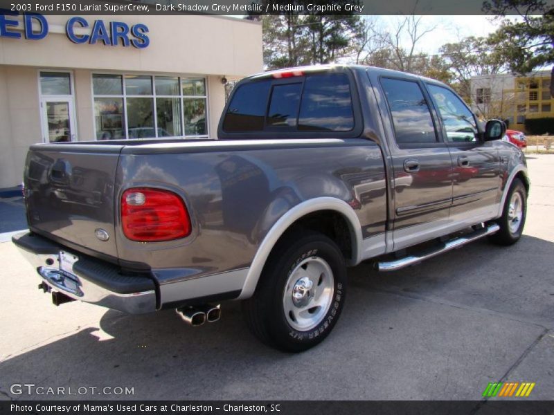 Dark Shadow Grey Metallic / Medium Graphite Grey 2003 Ford F150 Lariat SuperCrew