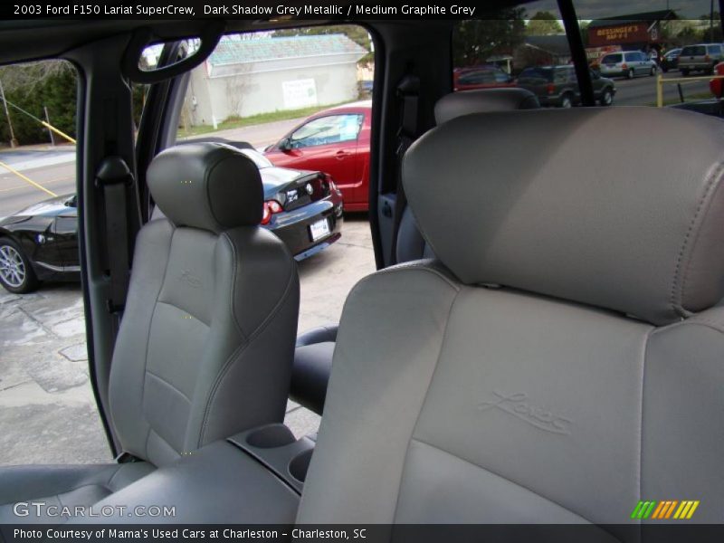 Dark Shadow Grey Metallic / Medium Graphite Grey 2003 Ford F150 Lariat SuperCrew