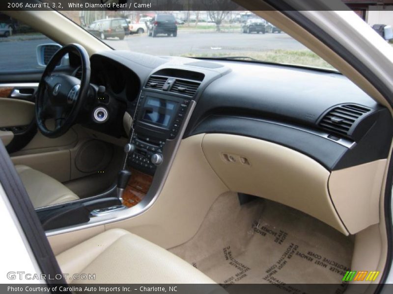 White Diamond Pearl / Camel 2006 Acura TL 3.2